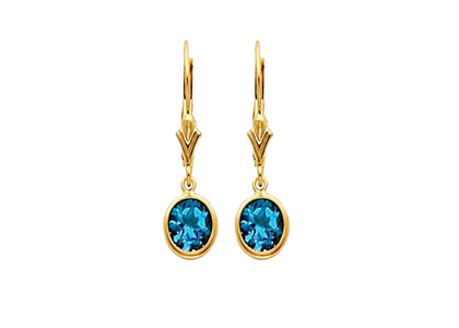 Gold Plated Gemstone Dangle Earring